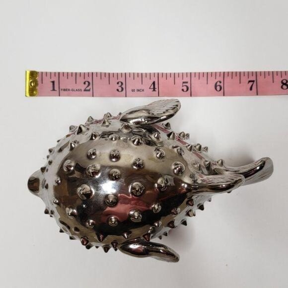 Silver Elephant & Puffer Fish Figurines Decorative Set - Picture 10 of 12